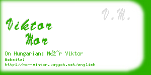 viktor mor business card